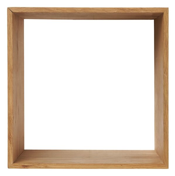 Mensola di colore naturale in rovere massiccio con ripiani multipli 30 cm Lattoon – House Nordic