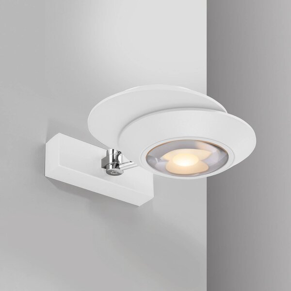 PURE Applique da parete a LED Oculis, dimmerabile, Bianco / Opale, Soggiorno / Sala da pranzo, Moderno, Applique a LED