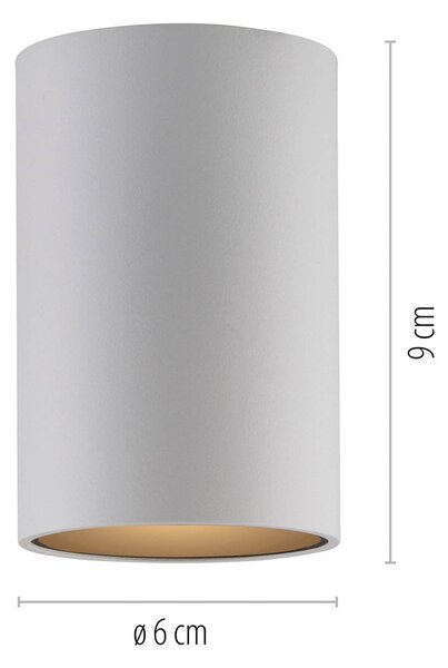 PURE Plafoniera Point, dimmerabile, Bianco / Opale, Bagno, Metallo, Moderno, Plafoniera