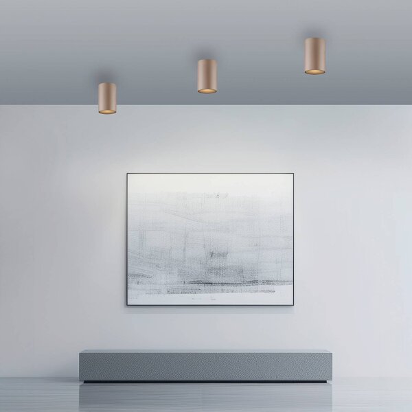 PURE Plafoniera Point, dimmerabile, Bronzo / Ottone antico, Bagno, Metallo, Moderno, Plafoniera