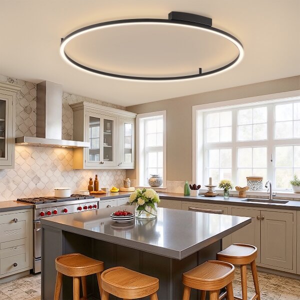 Brilagi - Lampada a LED dimmerabile PORTOFINO LED/85W/230V, diam. 120 cm, nero + telecomando incluso