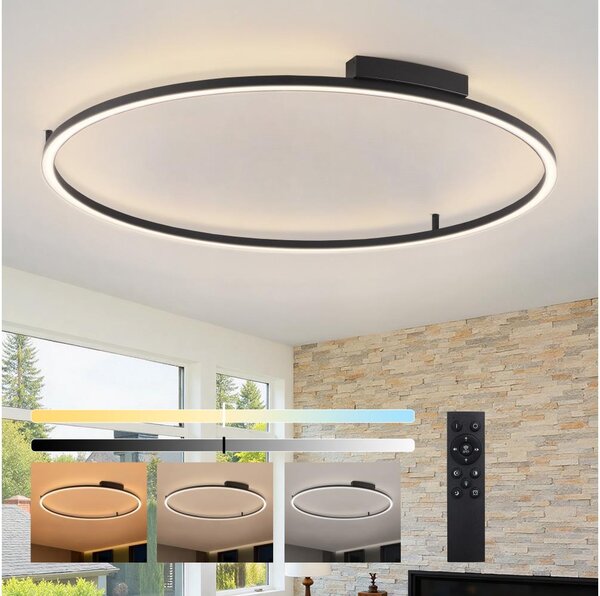 Brilagi - Lampada a LED dimmerabile PORTOFINO LED/85W/230V, diam. 120 cm, nero + telecomando incluso