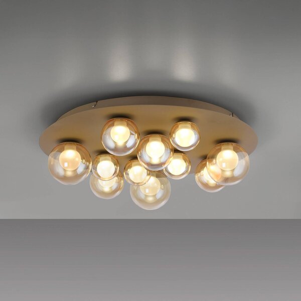 PURE Plafoniera a LED Popup, dimmerabile, Bronzo / Ottone antico, Soggiorno / Sala da pranzo, Metallo, Plafoniera LED