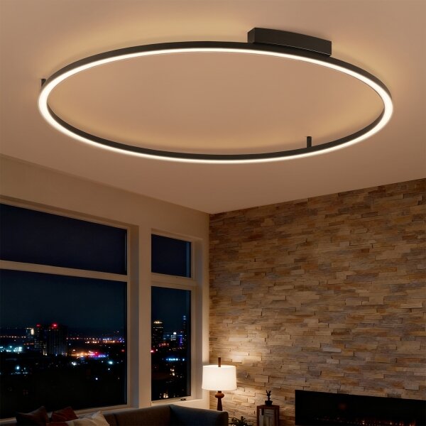 Brilagi - Lampada a LED dimmerabile PORTOFINO LED/85W/230V, diam. 120 cm, nero + telecomando incluso