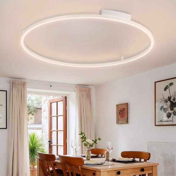 Brilagi - Lampada dimmerabile PORTOFINO LED/85W/230V diam. 120 cm bianca + telecomando