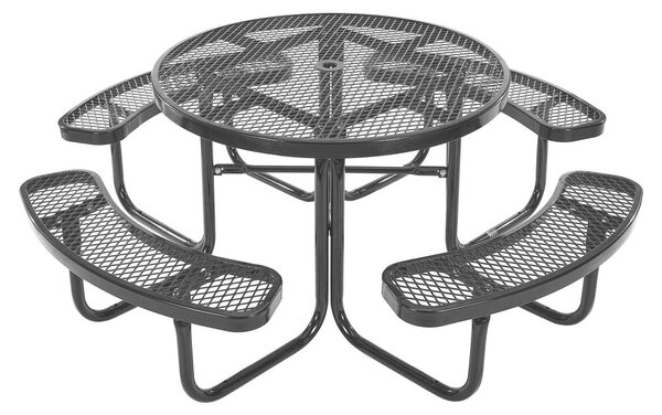 Set di mobili da giardino in acciaio resistente alle intemperie con tavolo da picnic per esterni