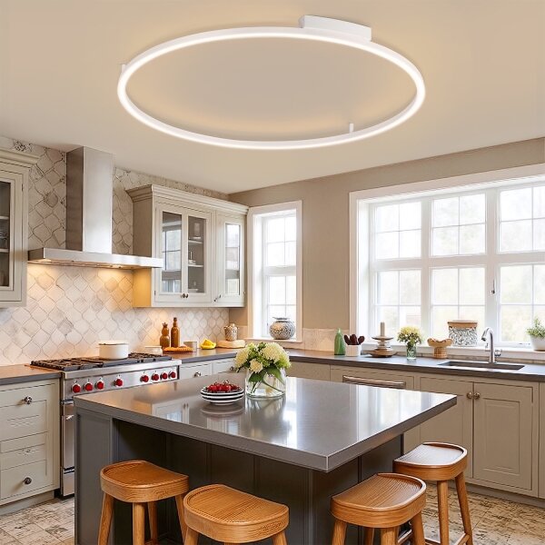 Brilagi - Lampada dimmerabile PORTOFINO LED/85W/230V diam. 120 cm bianca + telecomando