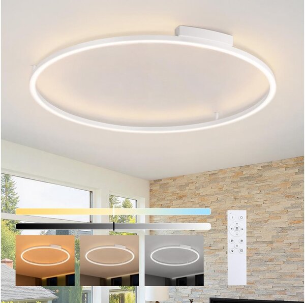 Brilagi - Lampada dimmerabile PORTOFINO LED/85W/230V diam. 120 cm bianca + telecomando