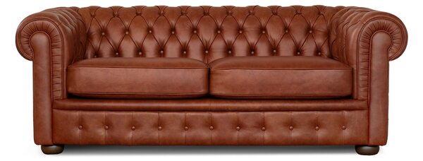 Divano Chesterfield in Pelle Primo Fiore Premium – Iconico, Finiture di Pregio