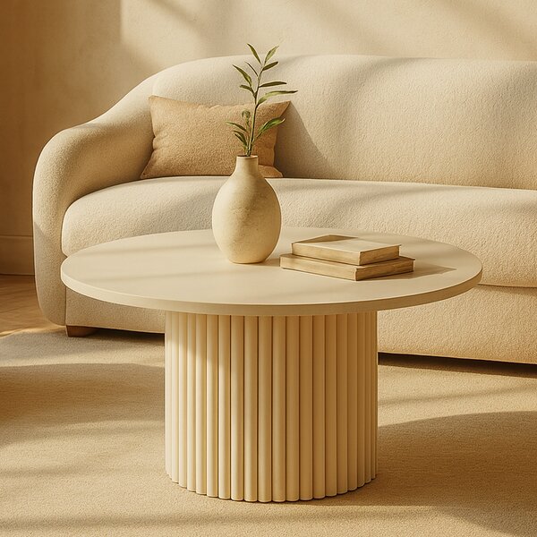 Tavolino Rotondo - Beige Gravuraa