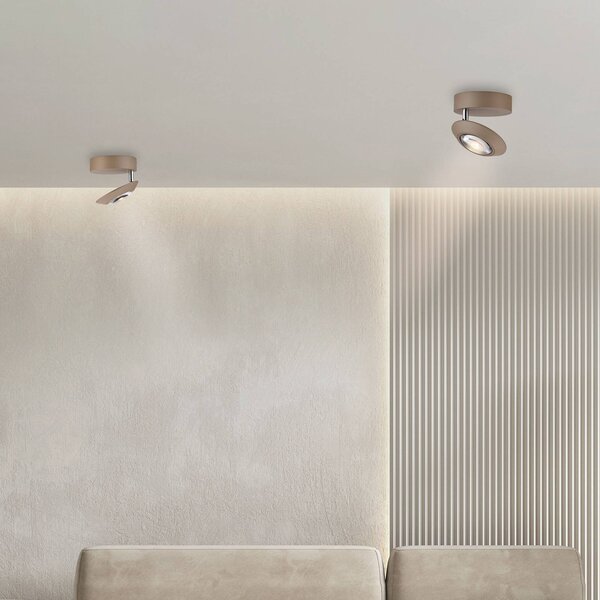 PURE Plafoniera a LED Oculis, dimmerabile, Bronzo / Ottone antico, Soggiorno / Sala da pranzo, Moderno, Plafoniera LED