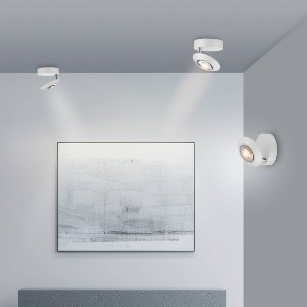 PURE Plafoniera a LED Oculis, dimmerabile, Bianco / Opale, Soggiorno / Sala da pranzo, Moderno, Plafoniera LED