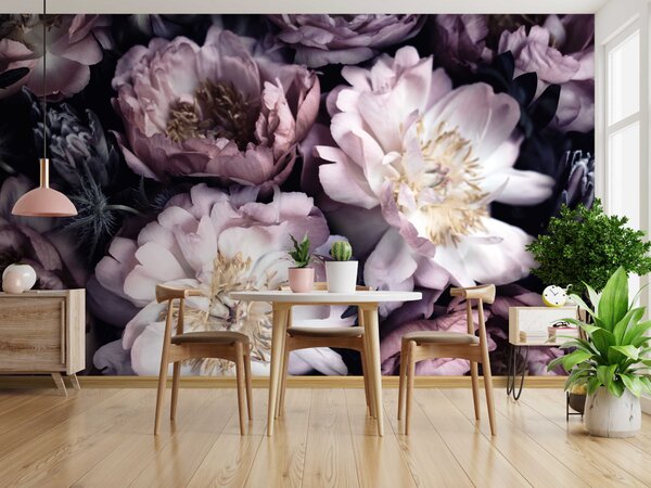 Carta da parati Peonie, Carta da parati Floreale, Carta da parati Peonie, u55074 : Uwalls.it