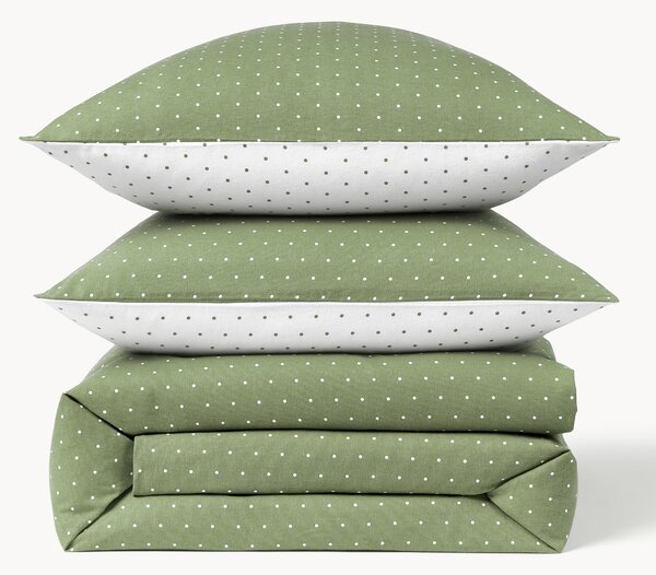 Copripiumino reversibile in flanella a pois Betty