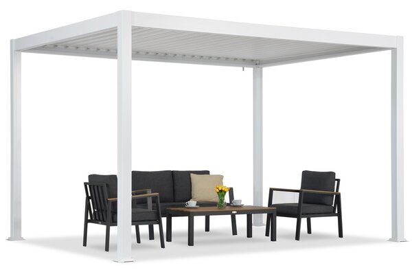 Pergola autoportante da terrazzo Lagos 3x4 Garden Point bianco