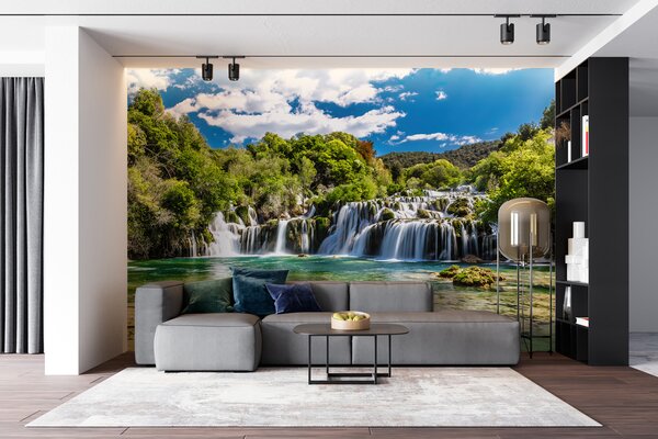 Carta da parati Acqua, nuvola e cielo, Carta da parati Natura, Carta da parati Cascata, u55775 : Uwalls.it