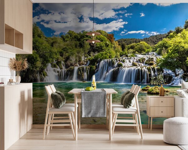 Carta da parati Acqua, nuvola e cielo, Carta da parati Natura, Carta da parati Cascata, u55775 : Uwalls.it