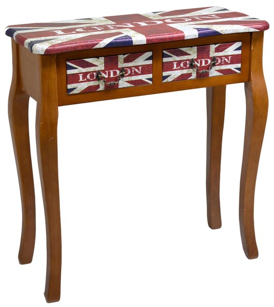 Atmosphera Consolle Naomi A 2 Cassetti - Legno E Metallo - Lunghezza 110 Cm