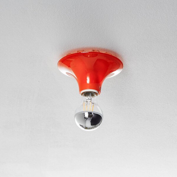 Artemide Plafoniera di design Teti, dimmerabile, Giallo / Arancione, Soggiorno / Sala da pranzo, Plastica, Design, Plafoniera
