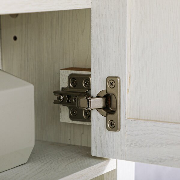 Kleankin Armadio murale, mobile bagno con armadio a portess e vano aperto, dim. 60 x 19,5 x 52,5 cm, bianco