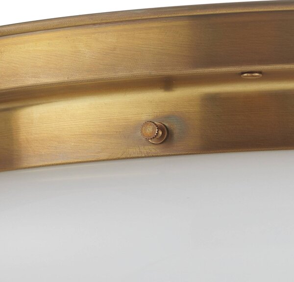 Berliner Messinglampen Plafoniera soffitto Harry, dimmerabile, Ottone / Oro, Soggiorno / Sala da pranzo, Metallo, Antico, Plafoniera