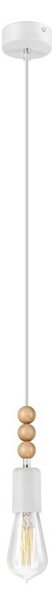 Lampadario a cavo SIMON 1xE27/60W/230V bianco