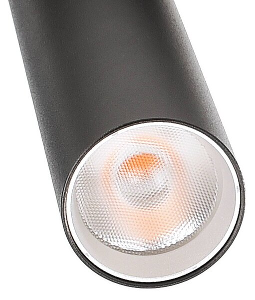 Deko-Light Faretto LED su binario Slim monofase, nero, alluminio, 5 W, 2.700 K 1-Phasen, dimmerabile, Nero, Soggiorno / Sala da pranzo, Alluminio, Moderno, Lampada a binario