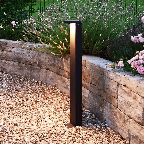 Deko-Light Lampioncino da giardino Lerna, Nero, Alluminio, Moderno, Lampada LED da esterni