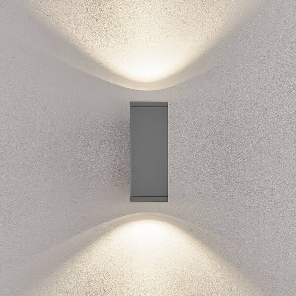 Deko-Light Applique da esterni a LED ShoreLine Pro Square, dimmerabile, Alluminio / Grigio / Zincato, Alluminio, Moderno, Applique LED da esterni