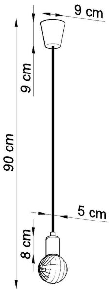Lampadario a sospensione con filo DIEGO 1xE27/60W/230V