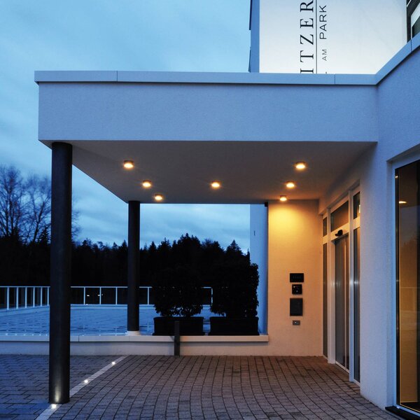 Deko-Light Plafoniera Mob Round, alluminio, grigio scuro, GX53, IP54 dimmerabile, Nero, Alluminio, Moderno, Plafoniera