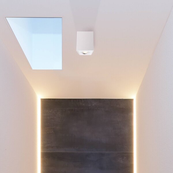 Deko-Light Faretto da soffitto Bengala angolare, bianco, alluminio, GU10, orientabile Bengala, dimmerabile, Bianco / Opale, Soggiorno / Sala da pranzo, Alluminio, Moderno, Faretto alogeno