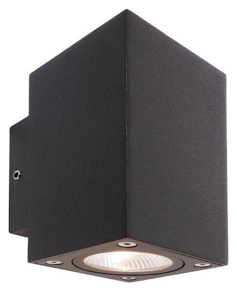 Deko-Light Applique da esterni a LED Cubodo Double Mini, Nero, Alluminio, Moderno, Applique LED da esterni