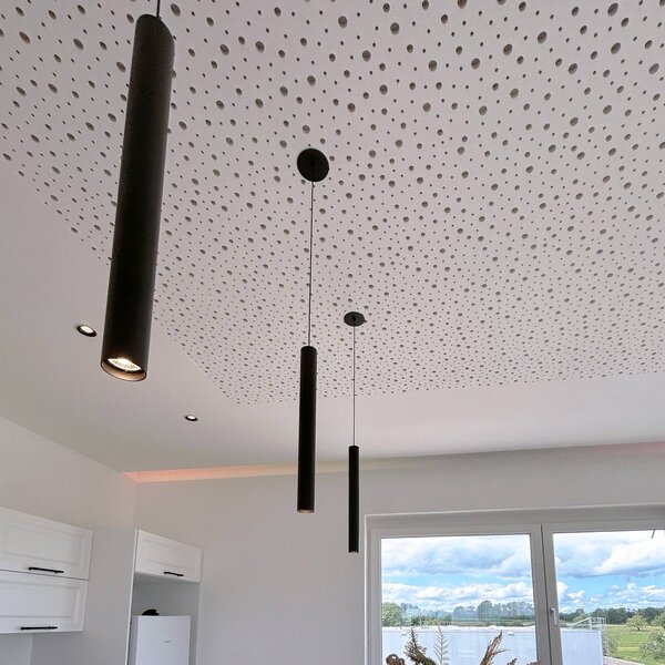 Deko-Light Lampada LED a sospensione Slim, nera, alluminio, 2.700 K dimmerabile, Nero, Soggiorno / Sala da pranzo, Alluminio, Moderno