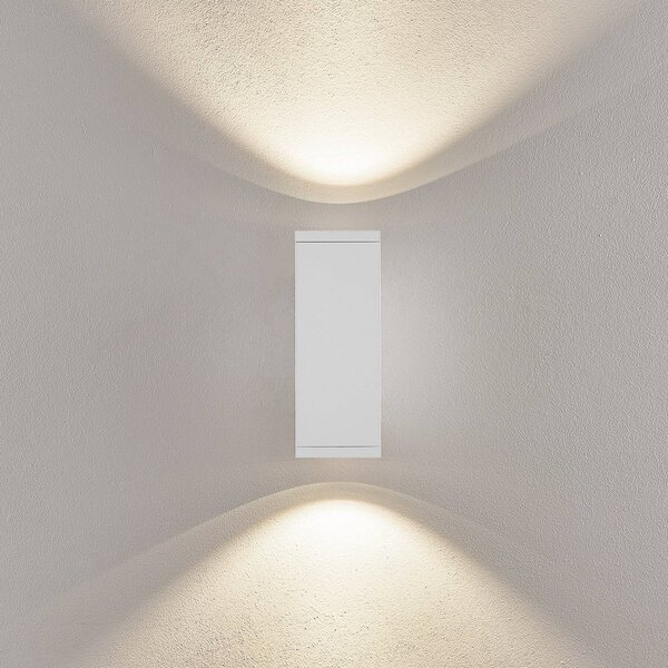 Deko-Light Applique da esterni a LED ShoreLine Pro Square, dimmerabile, Bianco / Opale, Alluminio, Moderno, Applique LED da esterni