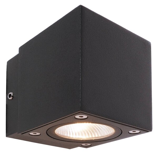 Deko-Light Applique da esterni a LED Cubodo Single Mini, Nero, Alluminio, Moderno, Applique LED da esterni