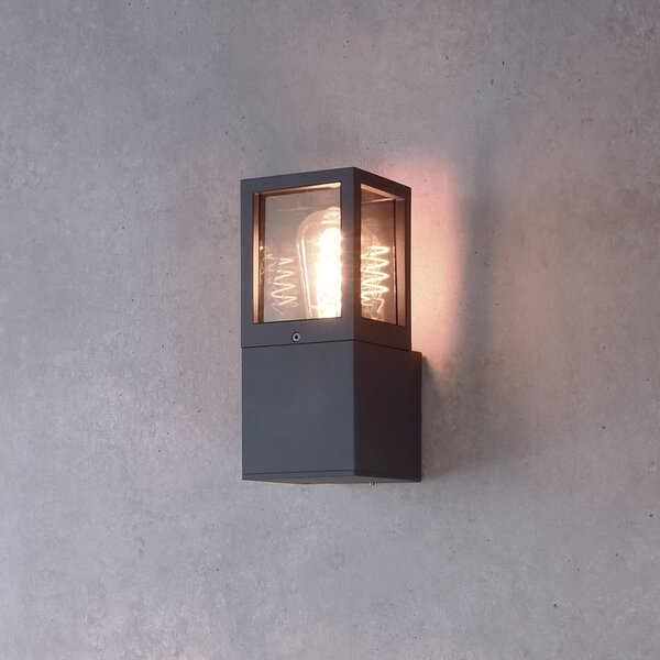 Deko-Light Applique da esterni Facado 2 Square, dimmerabile, Nero, Alluminio, Moderno, Applique da esterni