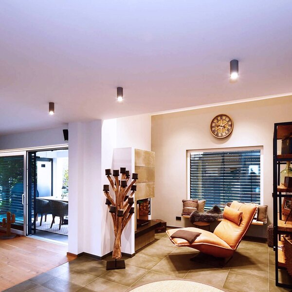 Deko-Light Plafoniera a LED Lucea 6, dimmerabile, Nero, Soggiorno / Sala da pranzo, Alluminio, Moderno, Plafoniera LED