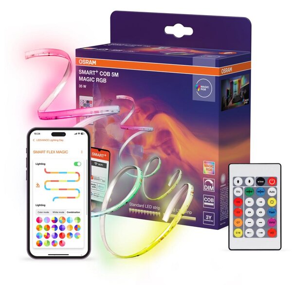 Osram - Striscia LED RGB dimmerabile SMART+ MAGIC 5 m LED/35W/230V Wi-Fi + telecomando