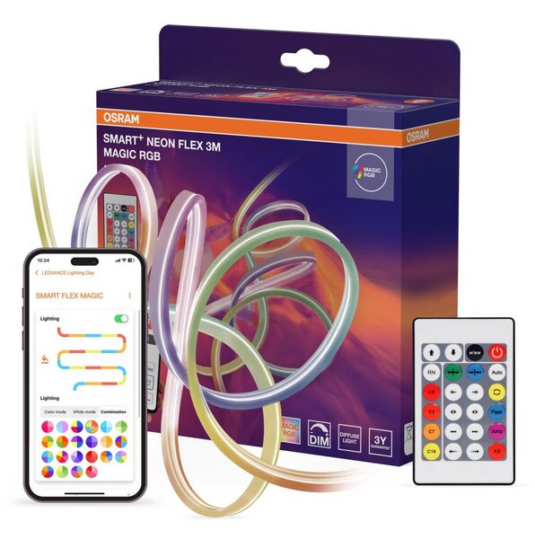 Osram - Striscia LED RGB esterna dimmerabile SMART+ MAGIC 3m LED/15W/230V Wi-Fi + telecomando