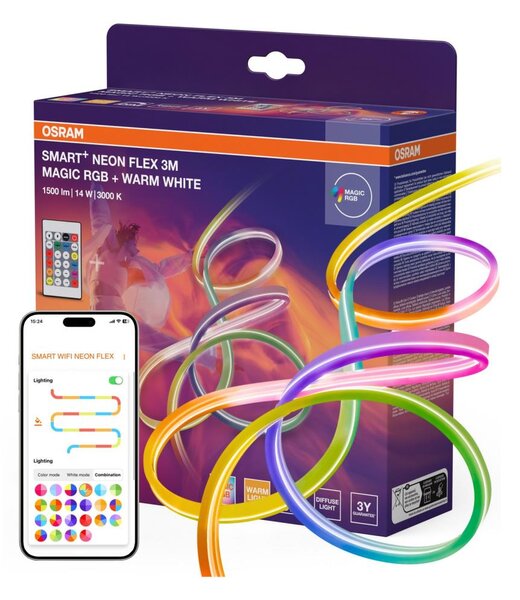 Osram - Striscia LED RGBW dimmerabile per esterni SMART+ MAGIC 3m LED/14W/230V Wi-Fi + telecomando