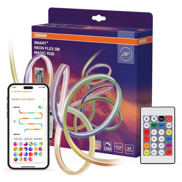 Osram - Striscia LED RGB dimmerabile per esterni SMART+ MAGIC 5m LED/24W/230V Wi-Fi + telecomando