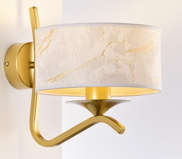Jupiter 2111 - Applique KASZMIR 1xE27/15W/230V bianco/oro/effetto marmo