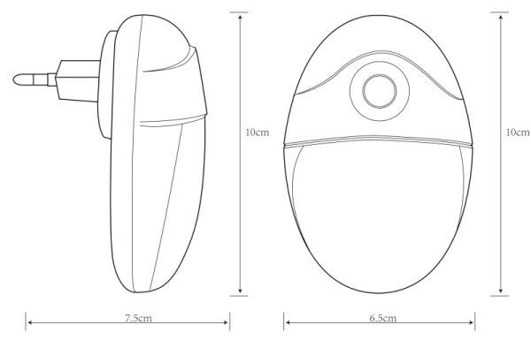 Globo 31934W - Lampada di orientamento LED con spina integrata CHASER 4xLED/0,6W/230V