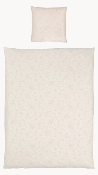 Set copripiumino in cotone jacquard Fiori Pastello