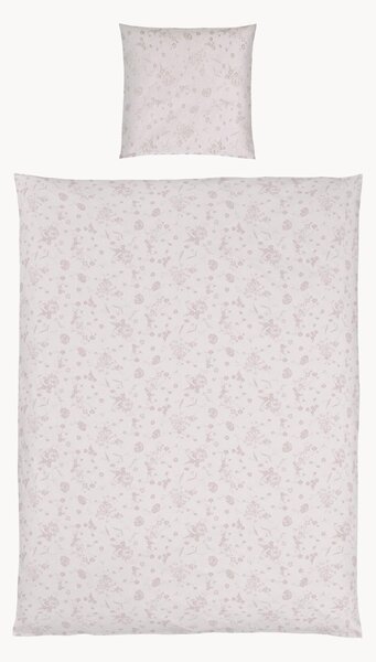 Set copripiumino in cotone jacquard Fiori Pastello