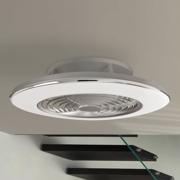 Mantra Iluminación Ventilatore LED Alisio, comando app, cromo