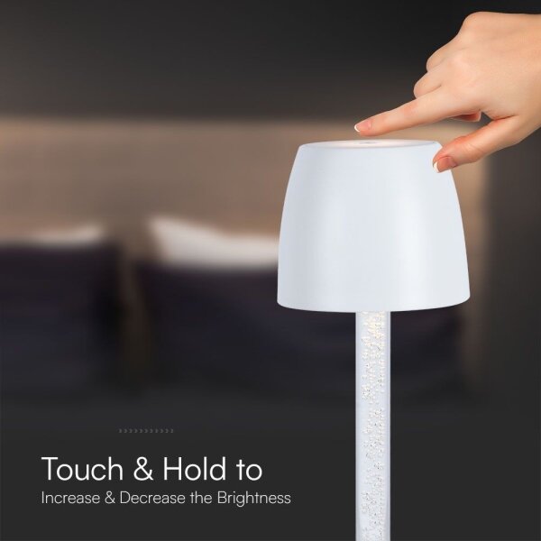 LED Lampada da tavolo ricaricabile dimmerabile LED/3W/5V 3000K bianco