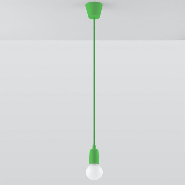 Lampadario su filo DIEGO 1xE27/60W/230V verde