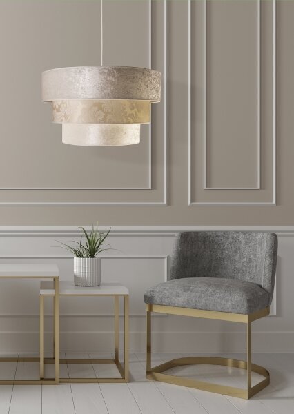 Duolla - Lampadario a sospensione con filo LUNETA 1xE27/40W/230V diametro 45 cm color crema
